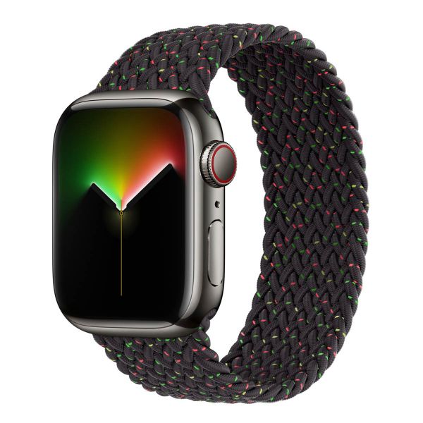 Apple 4 Pack Gevlochten solobandje voor de Apple Watch | 38/40/41/42 mm - Maat 5 - Black Unity/ (PRODUCT)RED/ Lavender/ Lake Green