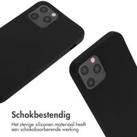 imoshion Siliconen hoesje met koord Apple iPhone 12 (Pro) - Zwart