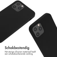 imoshion Siliconen hoesje met koord iPhone 12 (Pro) - Zwart