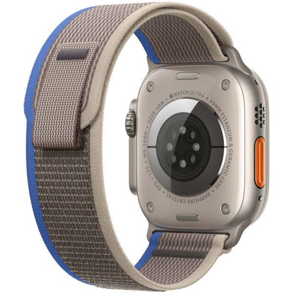 Apple Trail Loop Band Apple Watch Series 1-9 / SE / Ultra (2) - 44/45/49 mm - Maat S/M - Blauw / Grijs