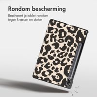 imoshion Design Trifold Bookcase Samsung Galaxy Tab S9 11.0 inch / S10 Lite / S10 FE / S9 FE 10.9 inch - Leopard