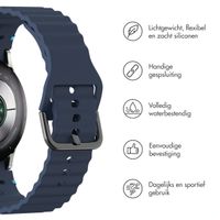 imoshion Wave Siliconenband Samsung Galaxy Watch 4 / 5 / 6 / 7 / FE (20 mm) - Donkerblauw