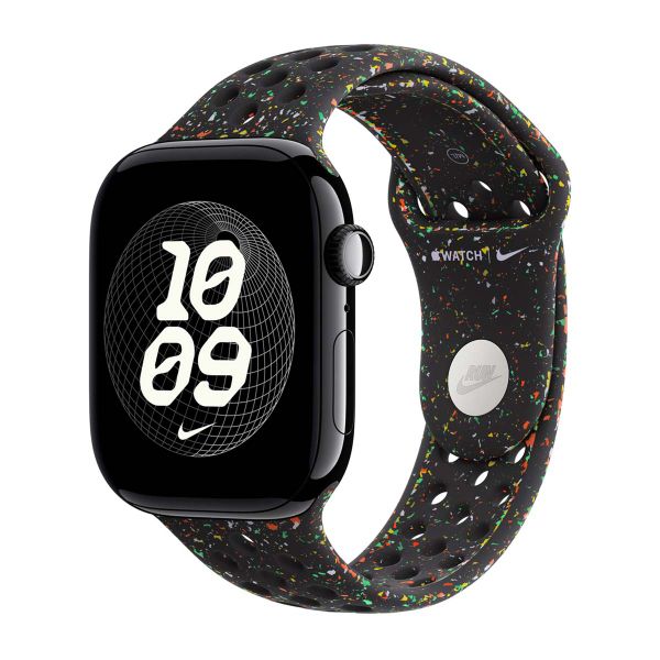 Apple Nike Sport Band Apple Watch Series 1 t/m 11 / SE / Ultra (44/45/46/49 mm) - Maat S/M - Midnight Black