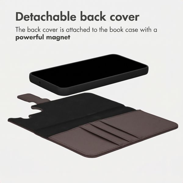 imoshion Detachable 2-in-1 Luxury Bookcase Samsung Galaxy S26 - Brown