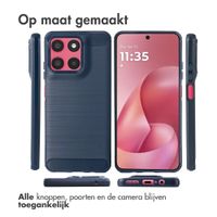 imoshion Brushed Backcover Motorola Moto G57 Power - Donkerblauw