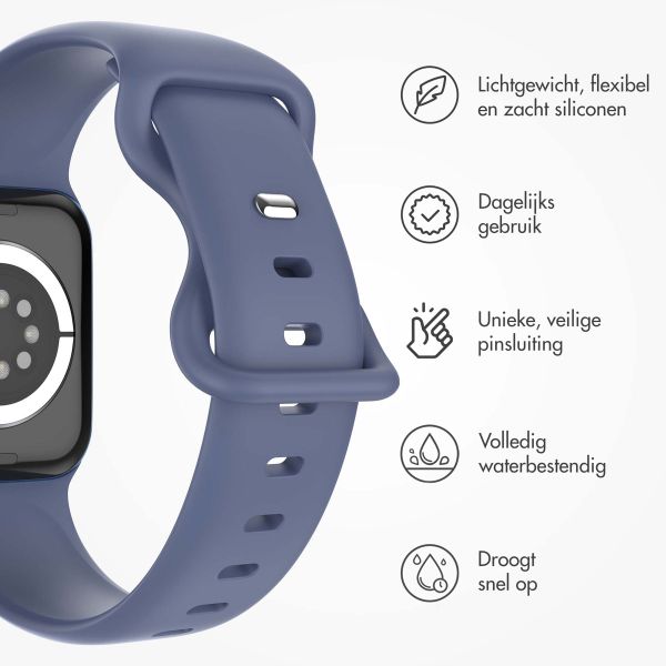 imoshion Siliconen⁺ bandje Apple Watch Series 1 t/m 10 / SE / Ultra (2) (44/45/46/49 mm) - Navy - Maat M/L