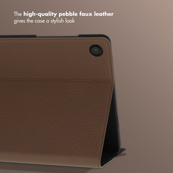 Selencia Riva Bookcase Samsung Galaxy Tab A11 Plus - Mocha Brown