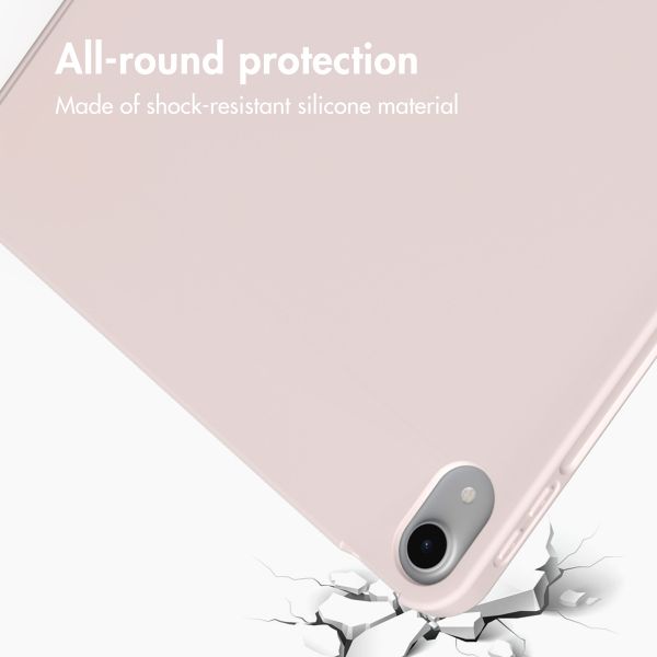 Accezz Smart Silicone Book Case Apple iPad Air 11 inch (2026) M4 / (2025) M3 / (2024) M2 / Air 5 (2022) / Air 4 (2020) - Pink