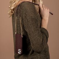 Selencia Aina Slang Hoesje met koord Apple iPhone 11 - Donkerrood