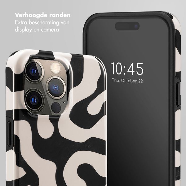 Selencia Vivid Backcover Apple iPhone 15 Pro Max - Art Wave Black