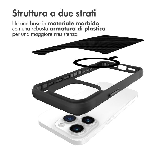 imoshion Rugged Hybrid Carbon Case met MagSafe Apple iPhone 15 Pro Max - Zwart