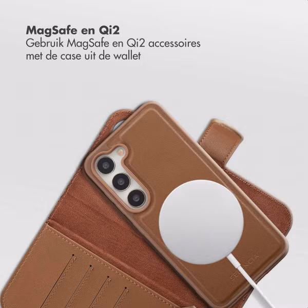 Selencia Olyn Uitneembare Bookcase met MagSafe Samsung Galaxy S23 - Bruin