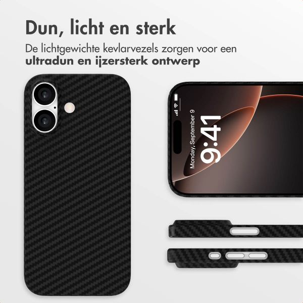 Accezz MagSafe Kevlar Backcover Apple iPhone 17 - Zwart