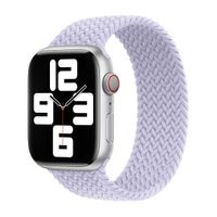 Apple Gevlochten solobandje Apple Watch | 44/45/46/49 mm - Maat 4 - Purple Fog