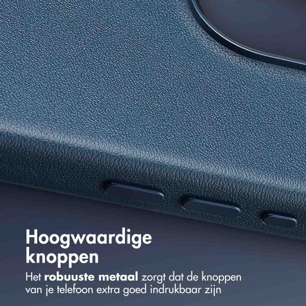 Accezz MagSafe Leather Backcover Apple iPhone 16 Pro Max - Nightfall Blue