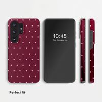 Selencia Vivid Back Cover with MagSafe Samsung Galaxy S26 Ultra - Happy Dots Burgundy