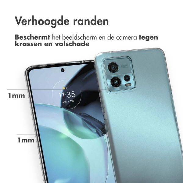 Accezz Clear Backcover Motorola Moto G72 - Transparant