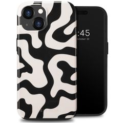 Selencia Vivid Backcover iPhone 15  - Art Wave Black