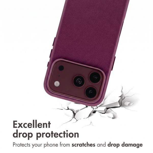 Accezz Leather Case with MagSafe Apple iPhone 18 Pro Max / 17 Pro Max - Heath Purple