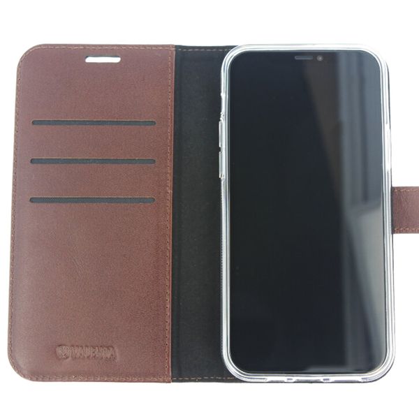 Valenta Leather Bookcase iPhone 12 Mini - Bruin