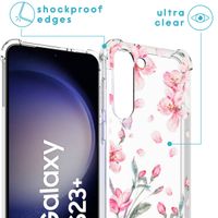 imoshion Design hoesje met koord Samsung Galaxy S23 Plus - Bloem - Roze