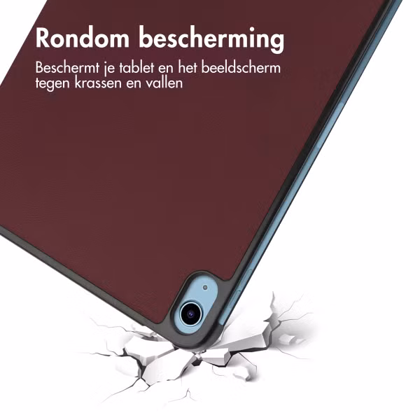 imoshion Trifold Bookcase Apple iPad 11 (2025) 11 inch A16 / iPad 10 (2022) 10.9 inch - Bordeaux