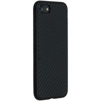 Carbon Softcase Backcover iPhone SE (2022 / 2020) / 8 / 7 - Zwart