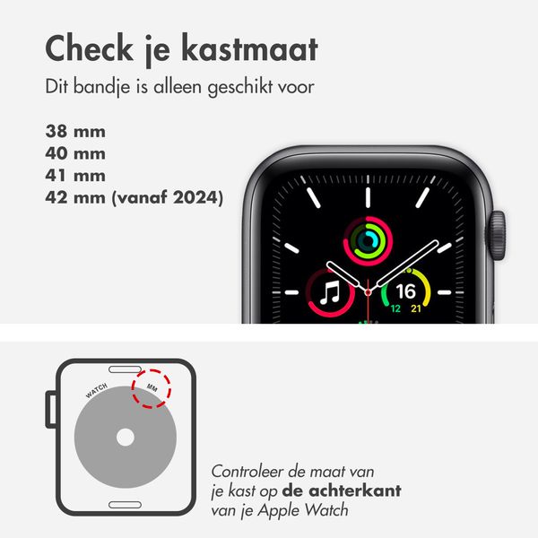 imoshion Active Sport siliconenbandje Apple Watch Series 1 t/m 9 / SE (38/40/41 mm) | Series 10 (42 mm) - Blauw