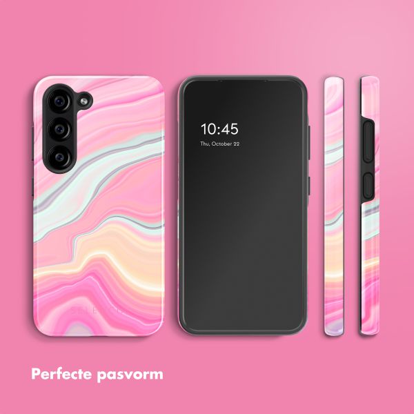 Selencia Vivid Tough Backcover Samsung Galaxy S23 - Pastel Lipstick Marble