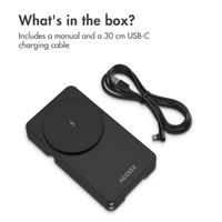 Accezz 3-in-1 Foldable Wireless MagSafe Charger - 20W - Black