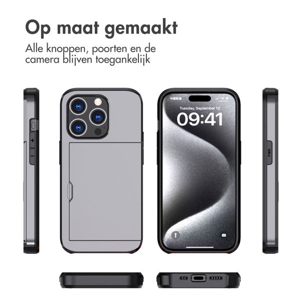 imoshion Backcover met pasjeshouder Apple iPhone 15 Pro - Grijs