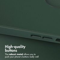 Accezz Leather Back Cover with MagSafe Apple iPhone 12 (Pro) - Cedar Green