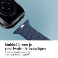imoshion Siliconen geweven bandje Apple Watch Series 1 t/m 9 / SE (38/40/41 mm) | Series 10 / 11 (42 mm) - Donkerblauw