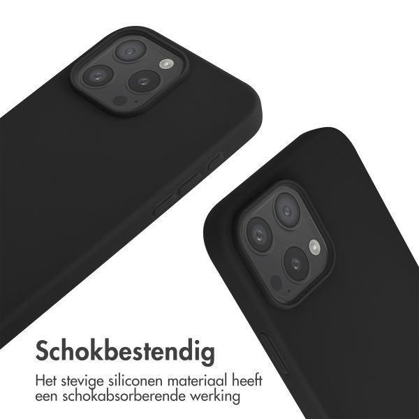 imoshion Siliconen hoesje met koord iPhone 16 Pro Max - Zwart