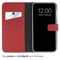 Selencia Echt Leren Bookcase Samsung Galaxy A27 (5G) - Rood