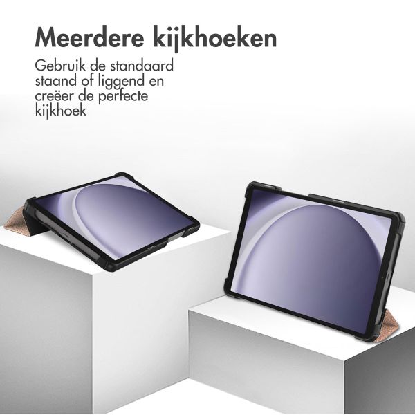 imoshion Trifold Bookcase Samsung Galaxy Tab A11 / A9 8.7 inch - Rosé Goud