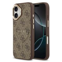 Guess Classic 4G Logo Backcover met MagSafe Apple iPhone 17 - Bruin