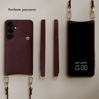 Selencia Nova Telefoonhoes met Koord en Pashouder Samsung Galaxy S25 / S24 - Bold Burgundy