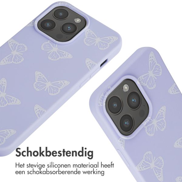 imoshion Siliconen design hoesje met koord Apple iPhone 15 Pro Max - Butterfly