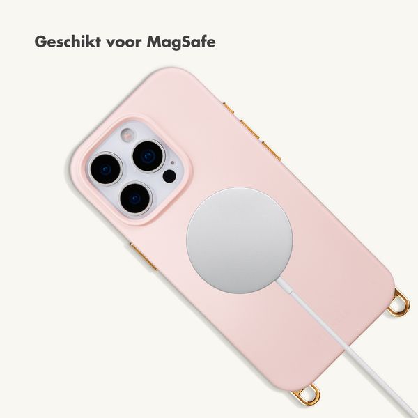 Selencia Rivièra MagSafe Backcover met afneembare haakjes Apple iPhone 15 Pro - Sorbet Pink