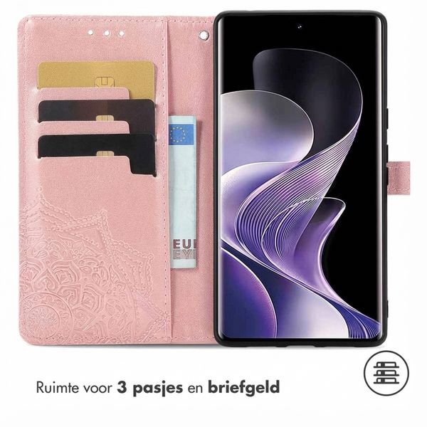 imoshion Mandala Bookcase Xiaomi Redmi Note 14 Pro (5G) - Rosé Goud