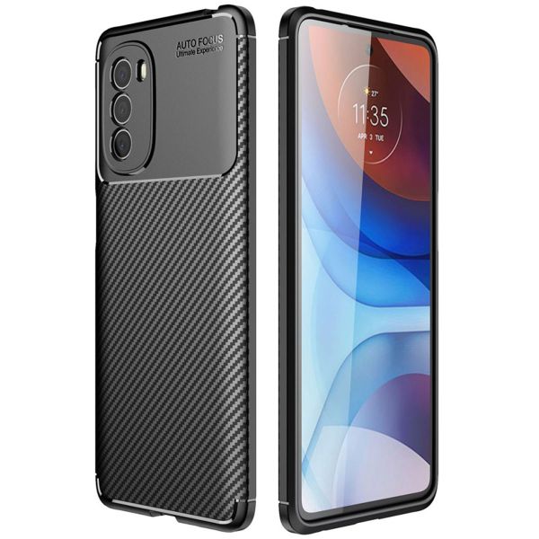 imoshion Carbon Softcase Backcover Motorola Moto G41 - Zwart