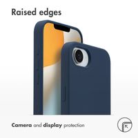 Accezz Liquid Silicone Back Cover with MagSafe Apple iPhone 17e / 16e - Dark Blue