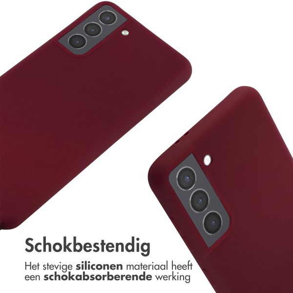 imoshion Siliconen hoesje met koord Samsung Galaxy S21 - Donkerrood