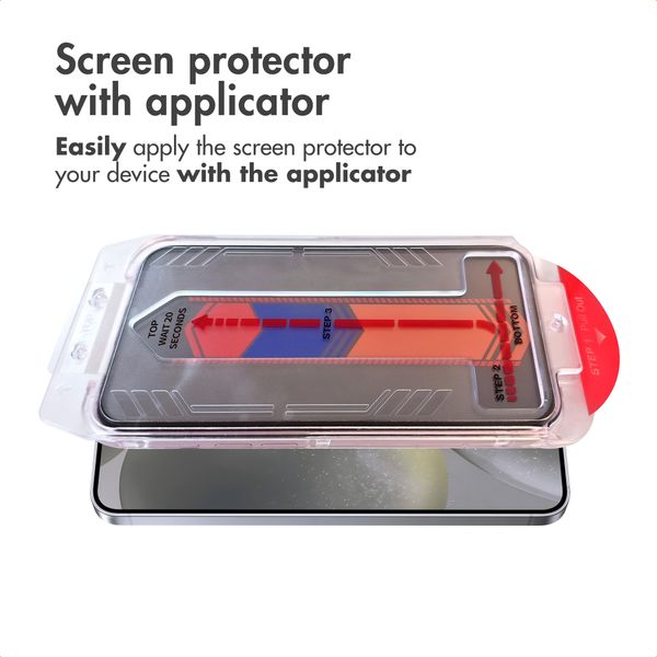 Accezz Privacy Tempered Glass Screen Protector + Applicator Samsung Galaxy S25 / S24