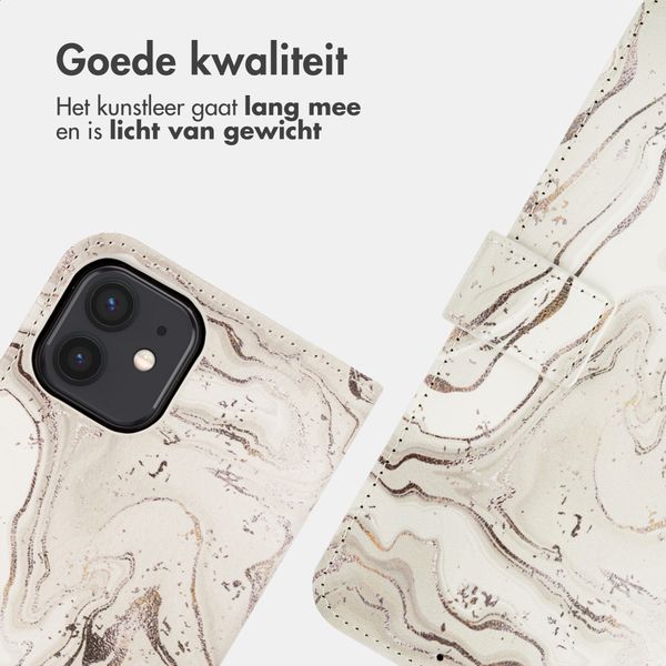imoshion Design Bookcase Apple iPhone 12 (Pro) - Sandy Marble