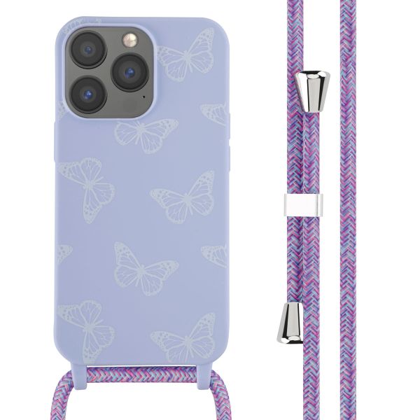 imoshion Siliconen design hoesje met koord iPhone 13 Pro - Butterfly