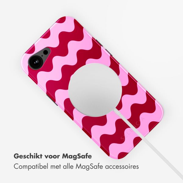 Selencia Vivid Backcover met MagSafe Apple iPhone 16e - Wave Vibes Lipstick