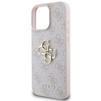 Guess 4G Metal Logo Backcover iPhone 16 Pro - Roze