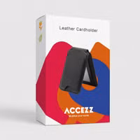 Accezz Leren Wallet met standaard - Geschikt voor MagSafe en Qi2 - Onyx Black